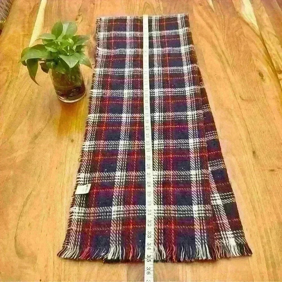 Scarf Great North Double Side Chunky Navy & Red Plaid Large Winter  Scarf. - Picture 10 of 13